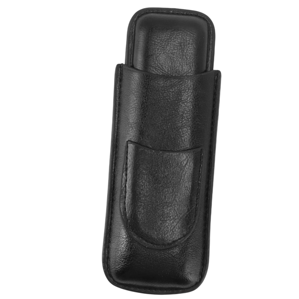 2 Finger Cigar Holder Elegant No Fading 2 Finger Leather Portable Cigar Case for Travel