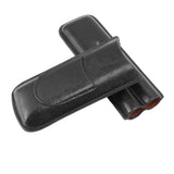2 Finger Cigar Holder Elegant No Fading 2 Finger Leather Portable Cigar Case for Travel