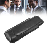 2 Finger Cigar Holder Elegant No Fading 2 Finger Leather Portable Cigar Case for Travel