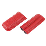 2 Finger Cigar Case Cigar Sleeve Portable Travel Cigar Holder Moisturizing Function With Cutter Red - Extra Image