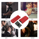 2 Finger Cigar Case Cigar Sleeve Portable Travel Cigar Holder Moisturizing Function With Cutter Red - Extra Image