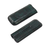 2 Finger Cigar Case Waterproof Portable Artificial Leather Cigar Case Box for Men Office Business - Front View
