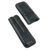 2 Finger Cigar Case Waterproof Portable Artificial Leather Cigar Case Box for Men Office Business