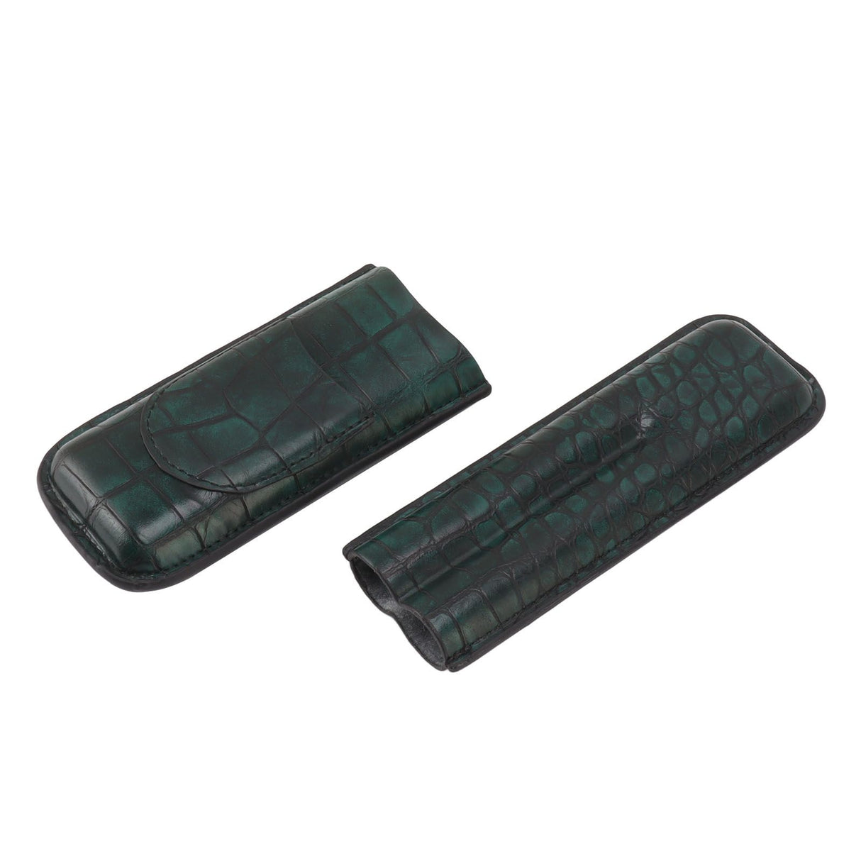 2 Finger Cigar Case Waterproof Portable Artificial Leather Cigar Case Box for Men Office Business