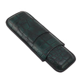 2 Finger Cigar Case Waterproof Portable Artificial Leather Cigar Case Box for Men Office Business
