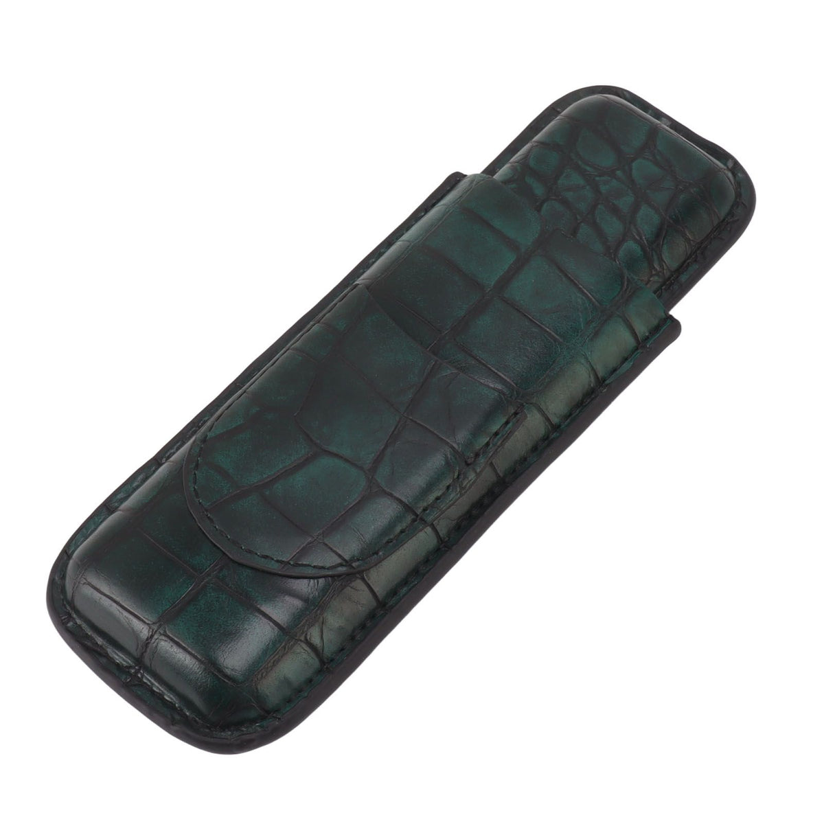 2 Finger Cigar Case Waterproof Portable Artificial Leather Cigar Case Box for Men Office Business