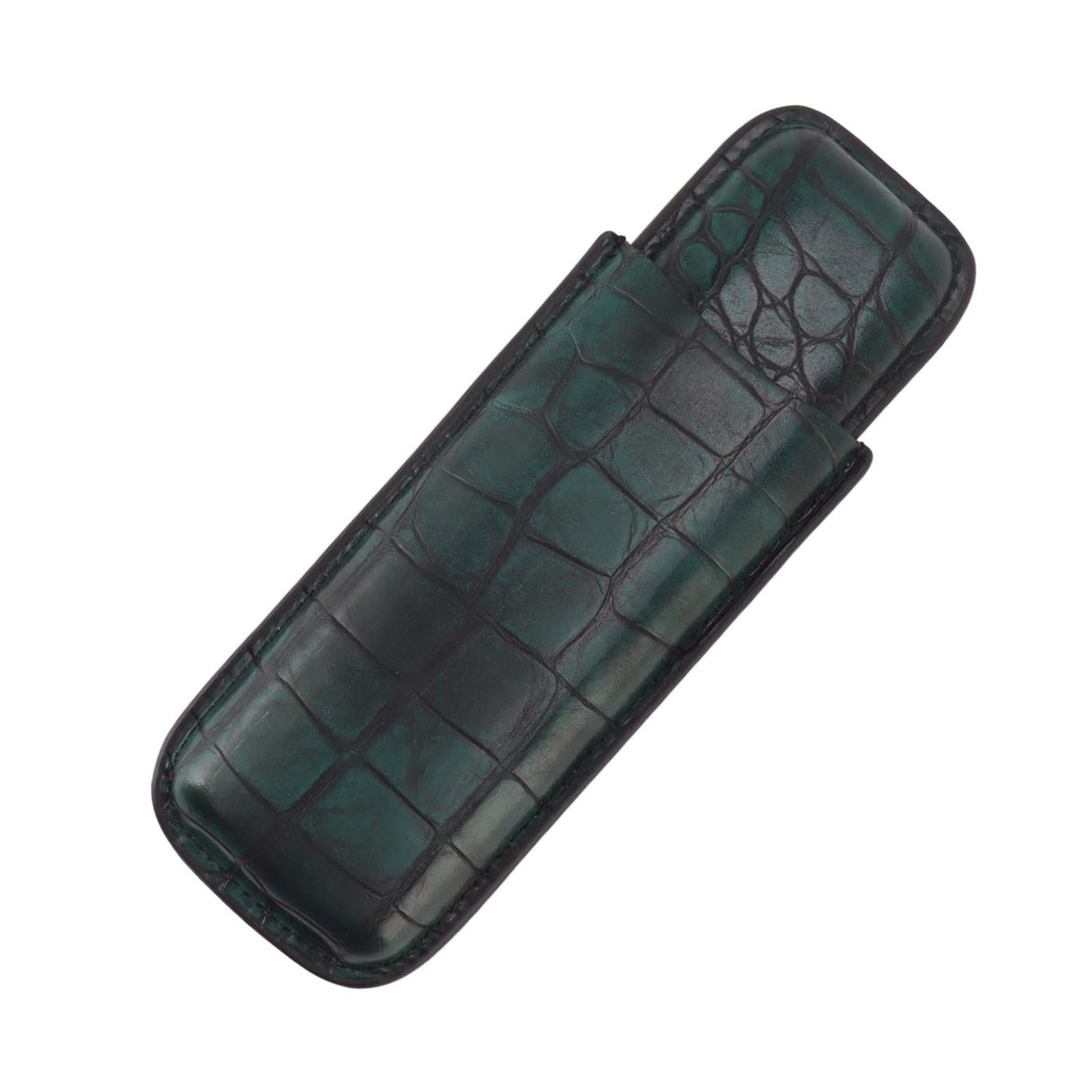 2 Finger Cigar Case Waterproof Portable Artificial Leather Cigar Case Box for Men Office Business