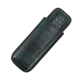 2 Finger Cigar Case Waterproof Portable Artificial Leather Cigar Case Box for Men Office Business - Low Angle