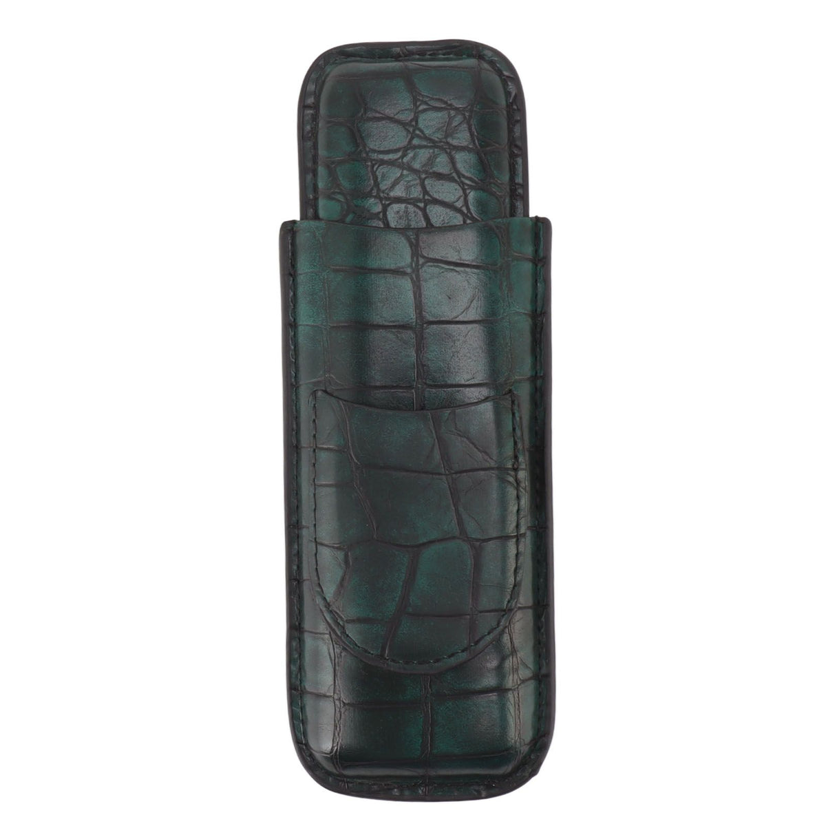 2 Finger Cigar Case Waterproof Portable Artificial Leather Cigar Case Box for Men Office Business