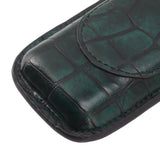 2 Finger Cigar Case Waterproof Portable Artificial Leather Cigar Case Box for Men Office Business