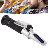 Handheld Refractometer 1.000 to 1.130 SG 0 to 32 Brix Sugar Alcohol Meter with Auto Temp Compensation for Beer Fruit