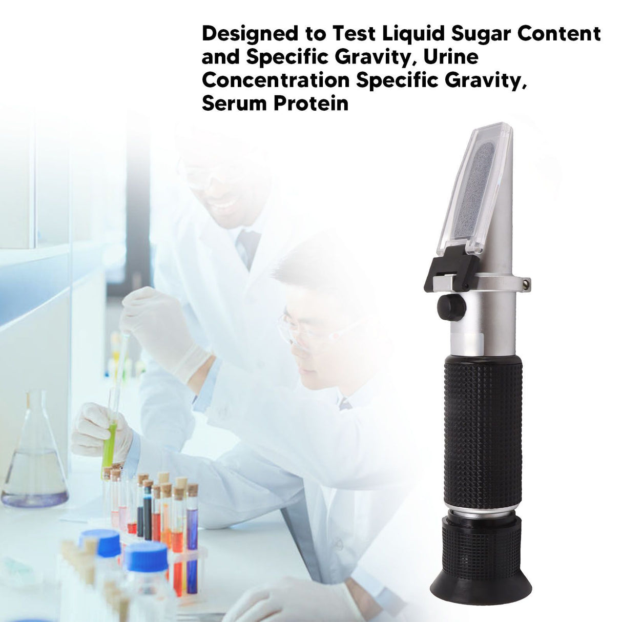Clinical Refractometer Copper Automatic Temperature Compensation Urine Specific Gravity Refractometer for Home