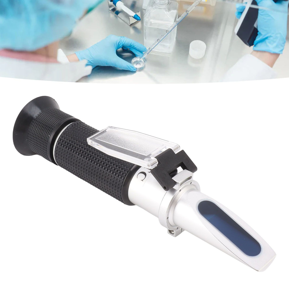 Brix Refractometer Handheld Serum Protein Urine Specific Gravity Meter Brix Tester for Medical Teaching