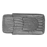 3 Finger Cigar Case Woven Pattern Portable Travel Leather Cigar Humidor Case Smoking Accessories Silver