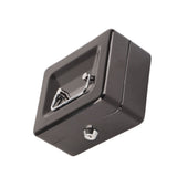 Metal Cash Box 6 Compartments High Safety Money Box with Money Tray and Key Lock for Home Business Black - Rear View