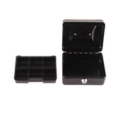 Metal Cash Box 6 Compartments High Safety Money Box with Money Tray and Key Lock for Home Business Black