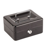Metal Cash Box 6 Compartments High Safety Money Box with Money Tray and Key Lock for Home Business Black - Extra Image