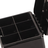 Metal Cash Box 6 Compartments High Safety Money Box with Money Tray and Key Lock for Home Business Black