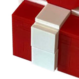 Ring Box Heart Shape Assembling Blocks Ring Gift Box for Engagement Birthday Gift Red and White