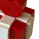 Ring Box Heart Shape Assembling Blocks Ring Gift Box for Engagement Birthday Gift Red and White - Extra Image
