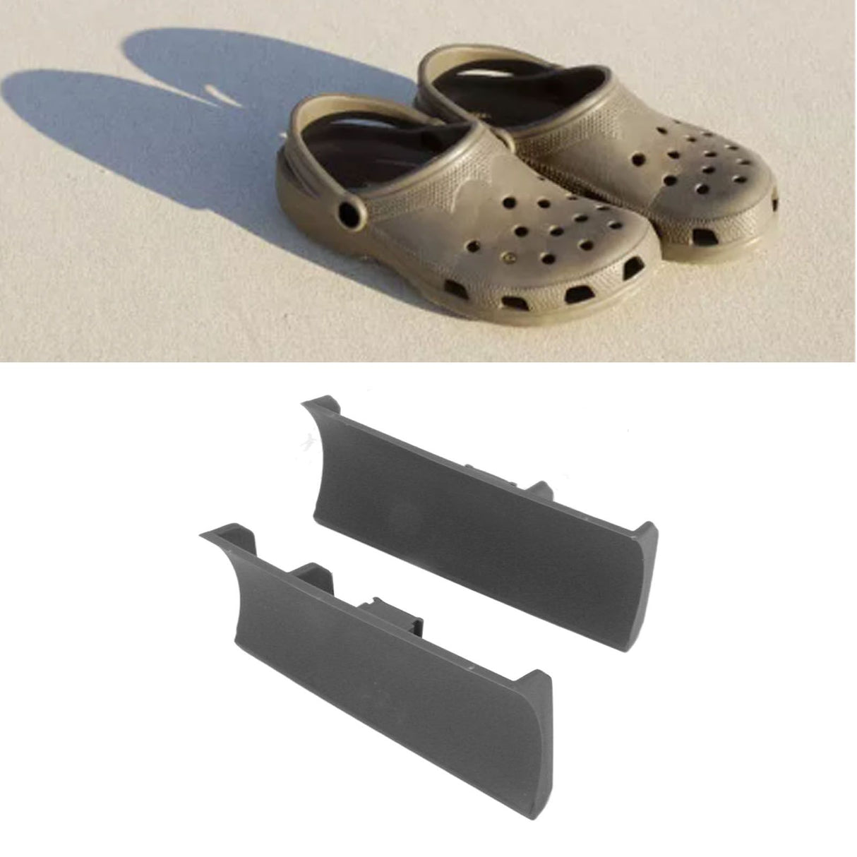 2pcs Snow Plow Shoe Accessories Shoe Ornaments Classic Shoe Ornaments Attachment for Indoor Outdoor Grey