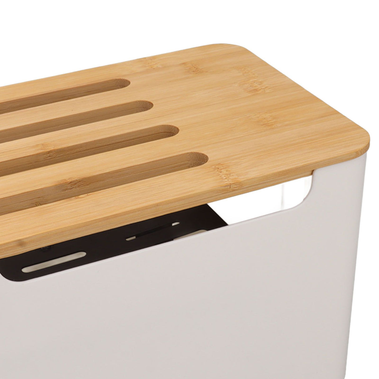 Router Storage Box Large Space Multi Hole Bit Bamboo Cover Home WiFi Router Organizer