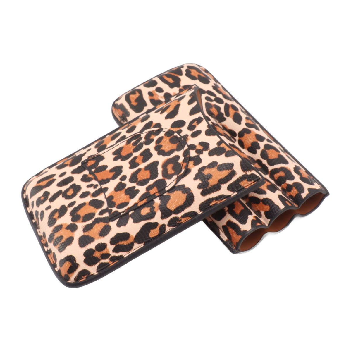 Cigar Case Portable Travel Humidor Case 3 Finger Cigar Carrying Case With Moisturize Function