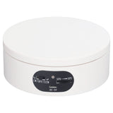 Rotating Display Stand 5.5lb Load Capacity 360 Degree Photography Turntable Plug in Battery Knob Speed Control White 12cm/4.7in