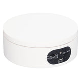 Rotating Display Stand 5.5lb Load Capacity 360 Degree Photography Turntable Plug in Battery Knob Speed Control White 12cm/4.7in - Close-Up Angle