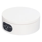 Rotating Display Stand 5.5lb Load Capacity 360 Degree Photography Turntable Plug in Battery Knob Speed Control White 12cm/4.7in - Low Angle