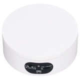 Rotating Display Stand 5.5lb Load Capacity 360 Degree Photography Turntable Plug in Battery Knob Speed Control White 12cm/4.7in
