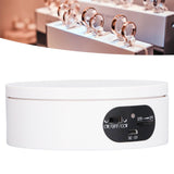 Rotating Display Stand 5.5lb Load Capacity 360 Degree Photography Turntable Plug in Battery Knob Speed Control White 12cm/4.7in