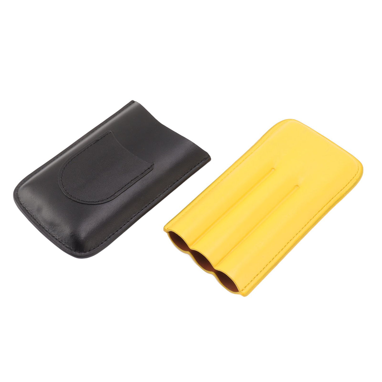 Cigars Leather Cigar Case Portable Cigar Holder Light Weight 3 Holder Cigar Case for Traveling Home