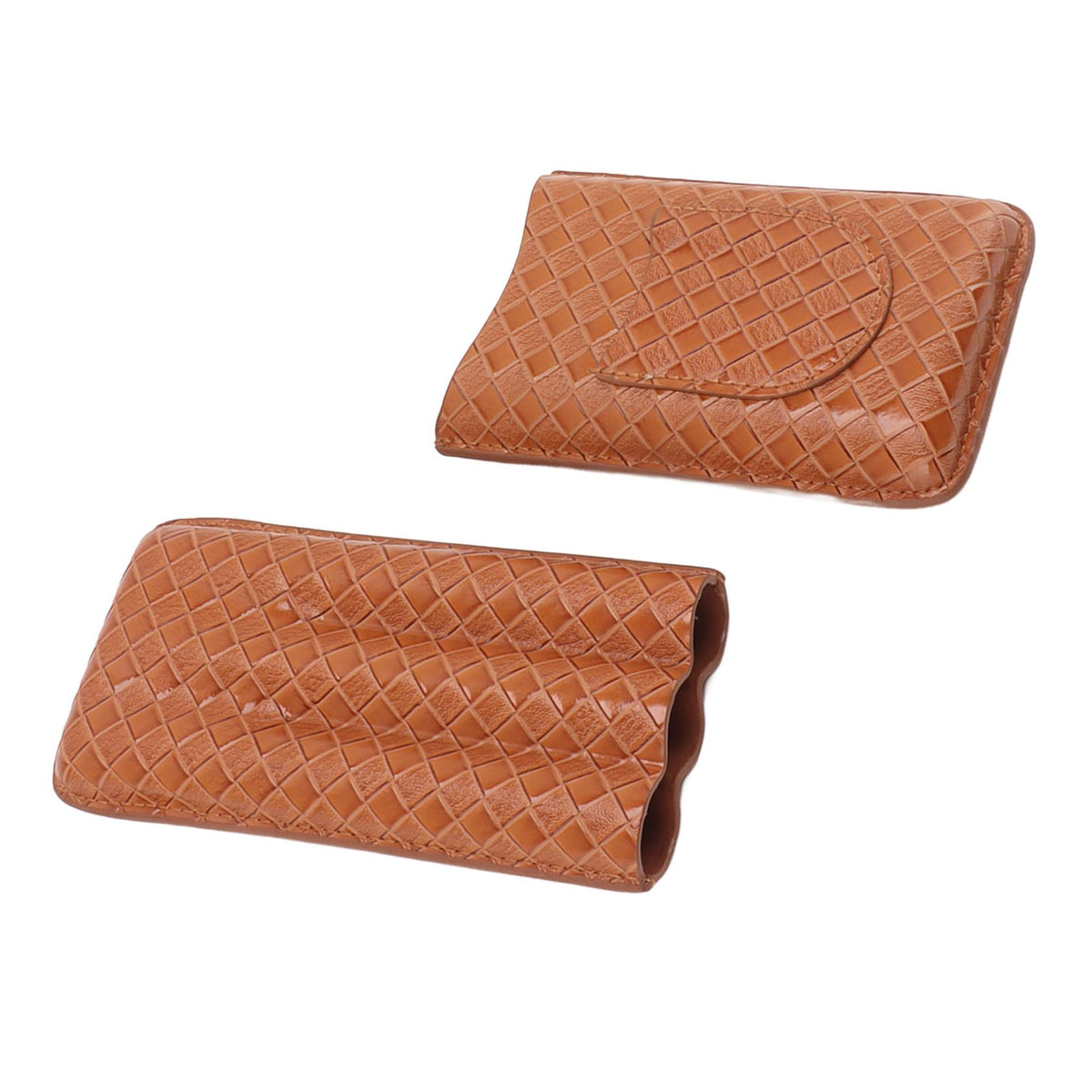 3 Sticks Portable Cigar Case Leather Cigar Humidors Travel Moisturizer Cigar Case for Men Gifts Aurantium