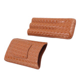 3 Sticks Portable Cigar Case Leather Cigar Humidors Travel Moisturizer Cigar Case for Men Gifts Aurantium - 45-Degree Angle