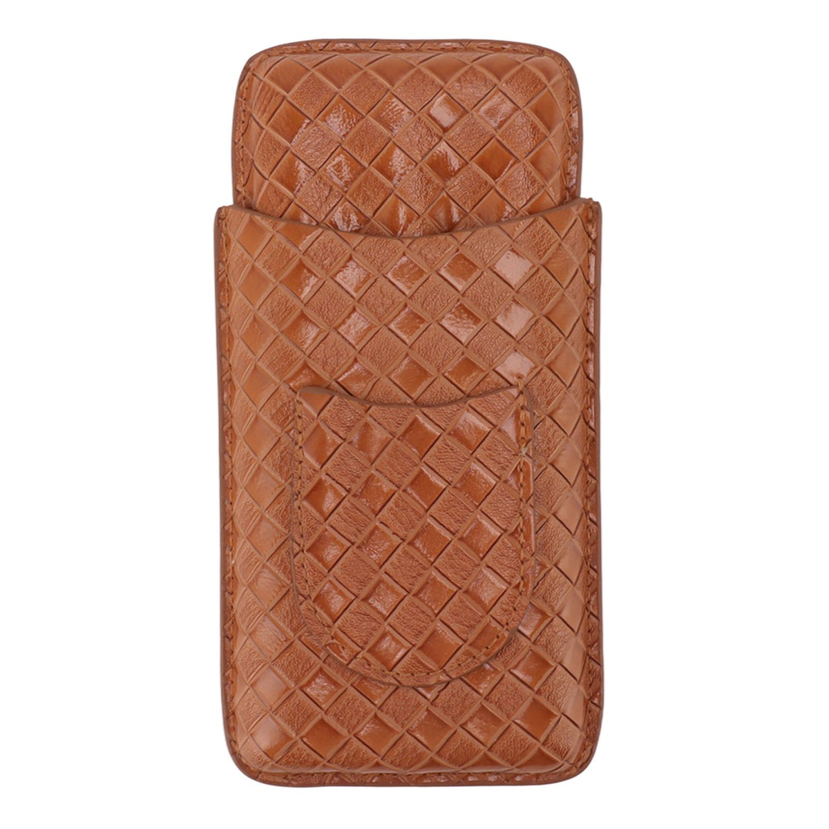 3 Sticks Portable Cigar Case Leather Cigar Humidors Travel Moisturizer Cigar Case for Men Gifts Aurantium