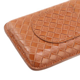 3 Sticks Portable Cigar Case Leather Cigar Humidors Travel Moisturizer Cigar Case for Men Gifts Aurantium