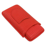 Cigar Holder Portable Moisturizing Comfortable Touch Colorfast Precise Stitching Travel Cigar Case for Men Red - Top-Down View