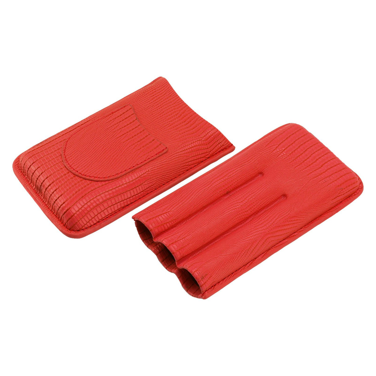 Cigar Holder Portable Moisturizing Comfortable Touch Colorfast Precise Stitching Travel Cigar Case for Men Red