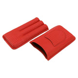 Cigar Holder Portable Moisturizing Comfortable Touch Colorfast Precise Stitching Travel Cigar Case for Men Red
