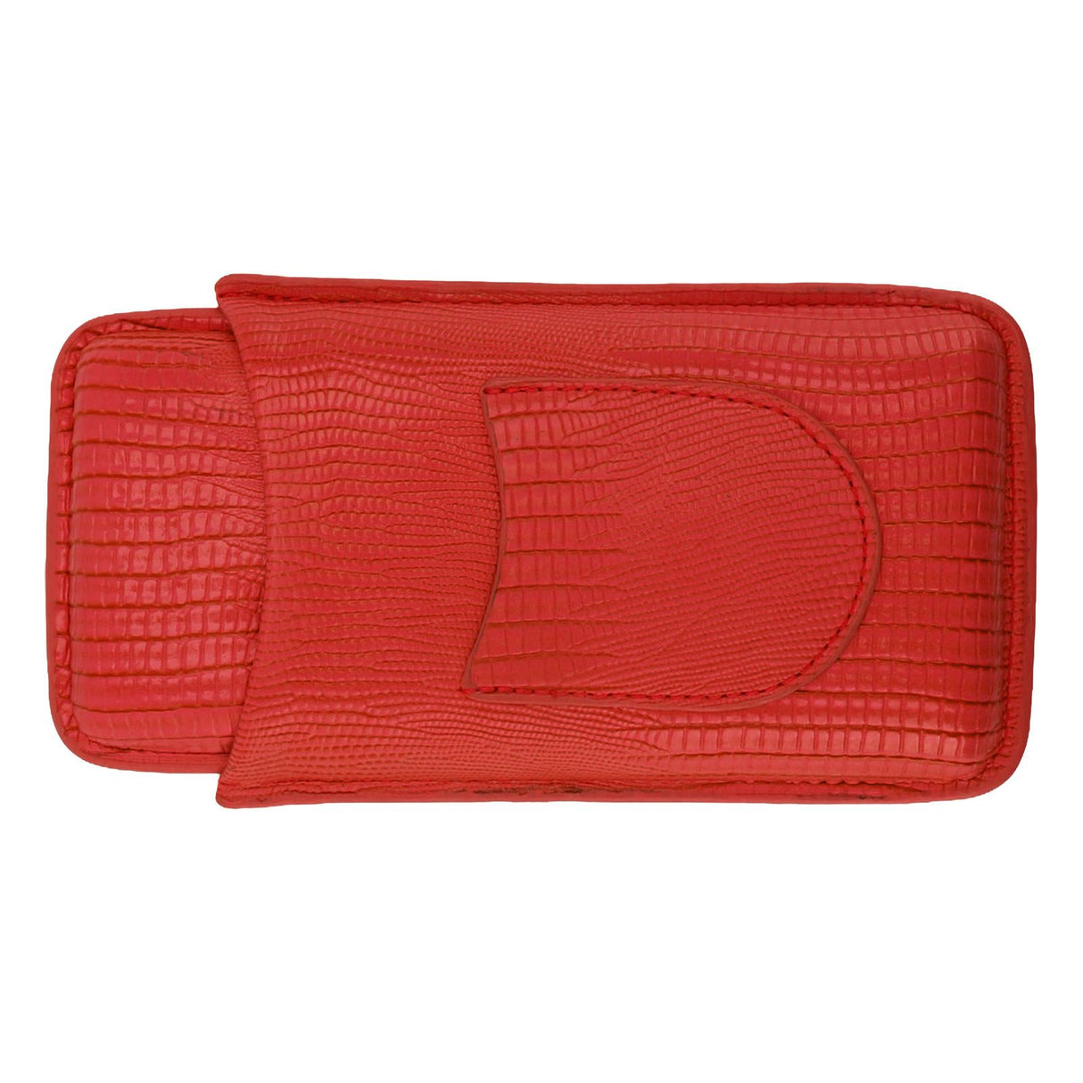 Cigar Holder Portable Moisturizing Comfortable Touch Colorfast Precise Stitching Travel Cigar Case for Men Red