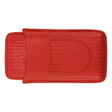 Cigar Holder Portable Moisturizing Comfortable Touch Colorfast Precise Stitching Travel Cigar Case for Men Red