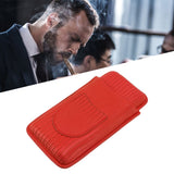 Cigar Holder Portable Moisturizing Comfortable Touch Colorfast Precise Stitching Travel Cigar Case for Men Red