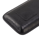 Leather Cigar Case Portable 3 Finger Cigar Humidor Carrying Case with Cutter Pocket for Cigar Lovers Black - Extra Image