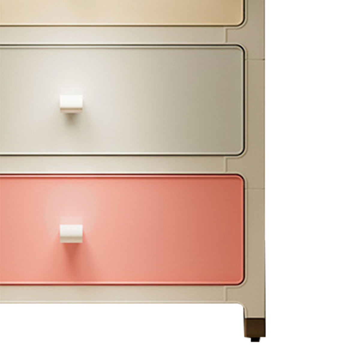 Home Storage Cabinet PP Macaron Color Large Capacity Multi Layer Drawer Storage Cabinet for Bedroom Office 3 Layer