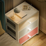 Home Storage Cabinet PP Macaron Color Large Capacity Multi Layer Drawer Storage Cabinet for Bedroom Office 3 Layer - Extra Image