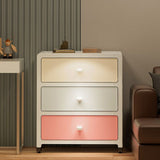 Home Storage Cabinet PP Macaron Color Large Capacity Multi Layer Drawer Storage Cabinet for Bedroom Office 3 Layer - Extra Image