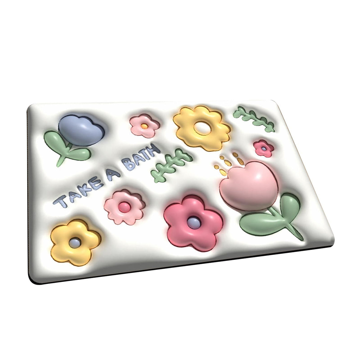 Diatomaceous Earth Bath Mat Bath Mat Slip Resistant 3D Pattern Fast Drying Bathroom Floor Rug 003