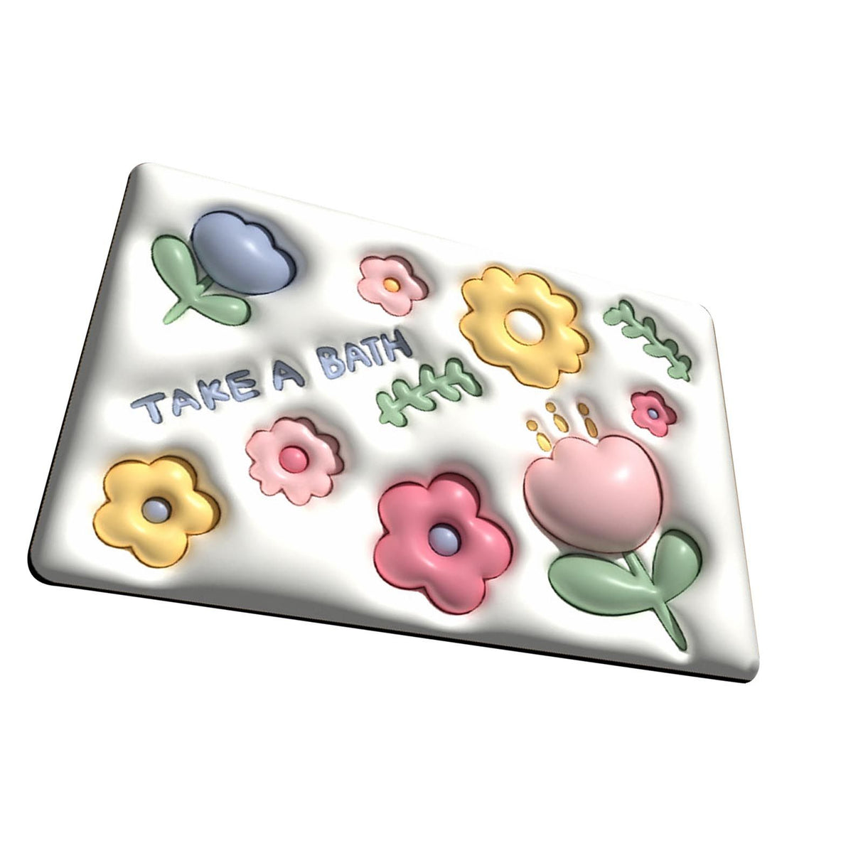 Diatomaceous Earth Bath Mat Bath Mat Slip Resistant 3D Pattern Fast Drying Bathroom Floor Rug 003