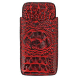 Travel Cigar Case Leather Soft Touch Fashion Appearance Portable Cigar Pouch for 3 Cigars 66